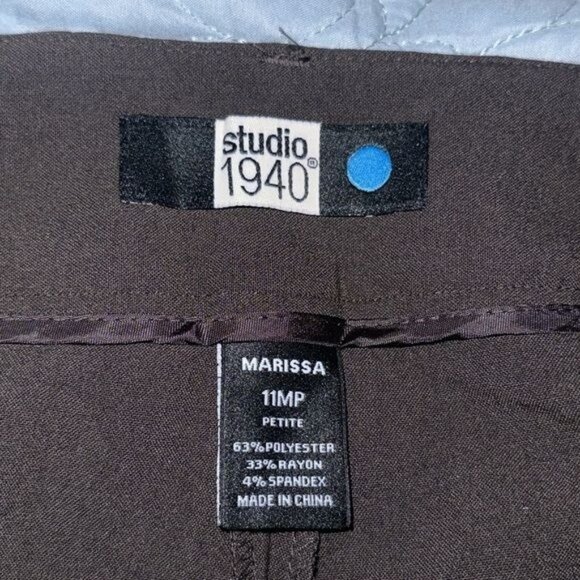 Studio 1940 Marissa 11MP Petite Straight Leg Pants Black - Picture 4 of 10